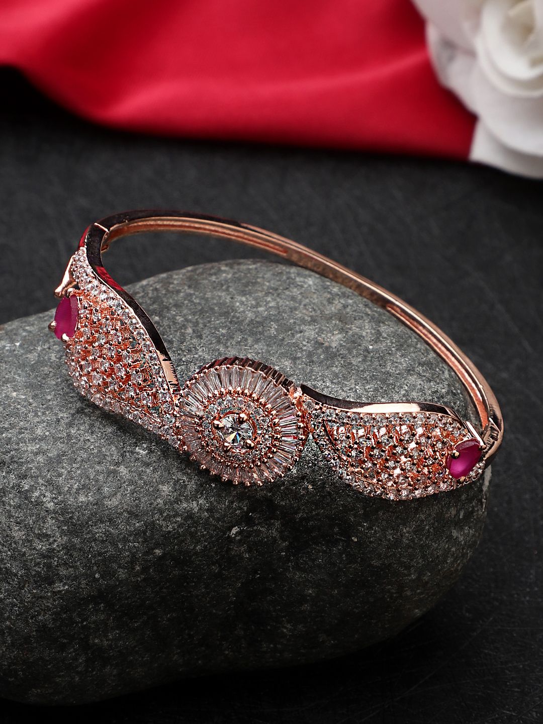 Buy American Diamond Gold Plated Bracelet (SOHBRC1179) at Amazon.in